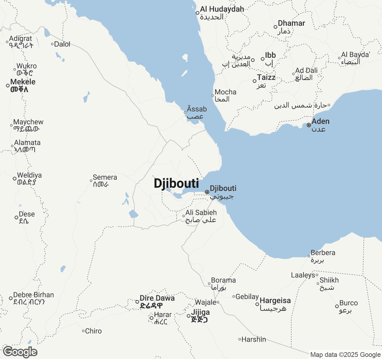 Map of Djibouti